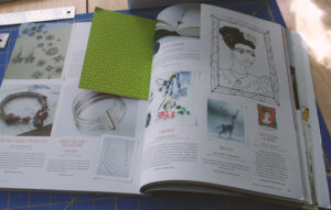 Wire art in book