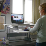 Freya's adjustable standing desk