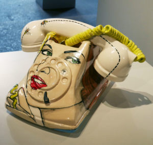 Ceramic telephone made by Shalene Valenzuela