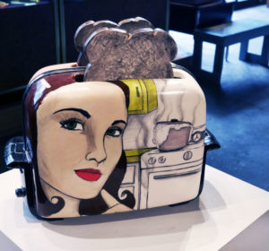 Ceramic toaster and toast made by Shalene Valenzuela