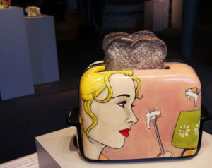 Ceramic toaster and toast made by Shalene Valenzuela