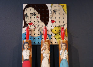 Ceramic rolling pin and pegboard made by Shalene Valenzuela