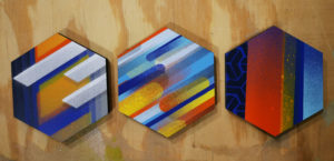 Abstract hexagons in Phil Shafer's studio.