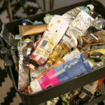 A tray of Seth's paints.