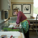 Lizzy House working on a printing project. Photo by Lizzy House.