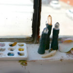 A still life in the window of Evie Englezos' studio.