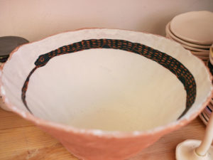 A snake bowl by Evie Englezos of Sweet Destructor.