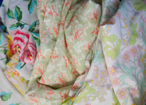 Luke collects used textiles like vintage bed sheets.