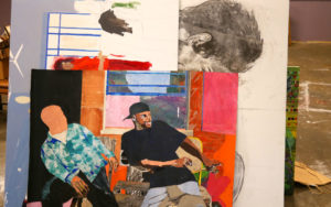 Front Porch Daze a painting and collage by Glyneisha Johnson