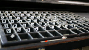 A collection of letterpress type.