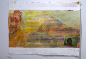 A collage "test" for a larger painting.