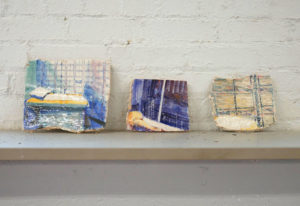 Three ceramic pieces by Kathy Liao.