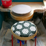 The potters wheel in Momoko's studio.