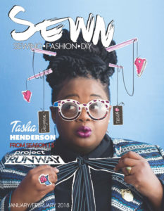 Tasha Henderson on the cover of Sewn Magazine